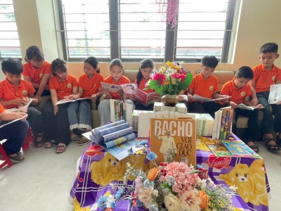 Lan tỏa văn hóa đọc qua tiết đọc thư viện của trường TH&THCS Thanh Xương